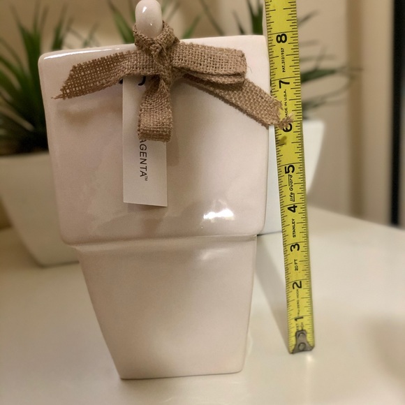 LAST ONE! RAE DUNN Perch Ceramic Birdhouse Home Decor White Farmhouse Pet - Picture 3 of 9